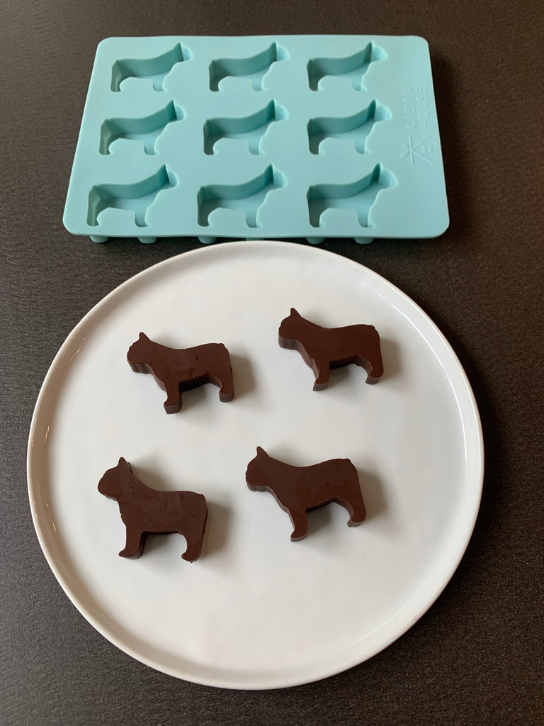  XANGNIER French Bulldog Silicone Ice Cube Molds,4 Hole
